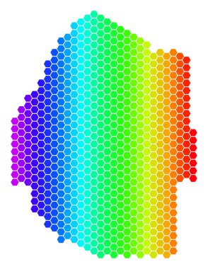 Spektrum altıgen Svaziland Haritası