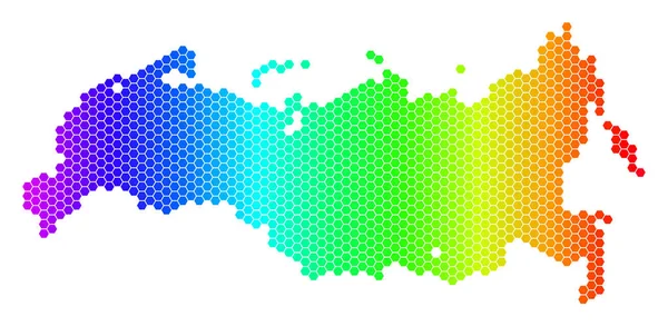 Carte de Spectrum Hexagon Russia — Image vectorielle