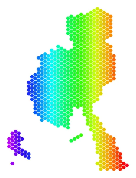 Espectro Hexágono Provincia de Veraguas Mapa — Archivo Imágenes Vectoriales