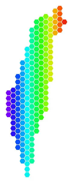 Spectrum Hexagon Israel Mapa — Archivo Imágenes Vectoriales