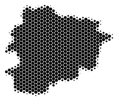 Nokta yarı ton Andorra Haritası