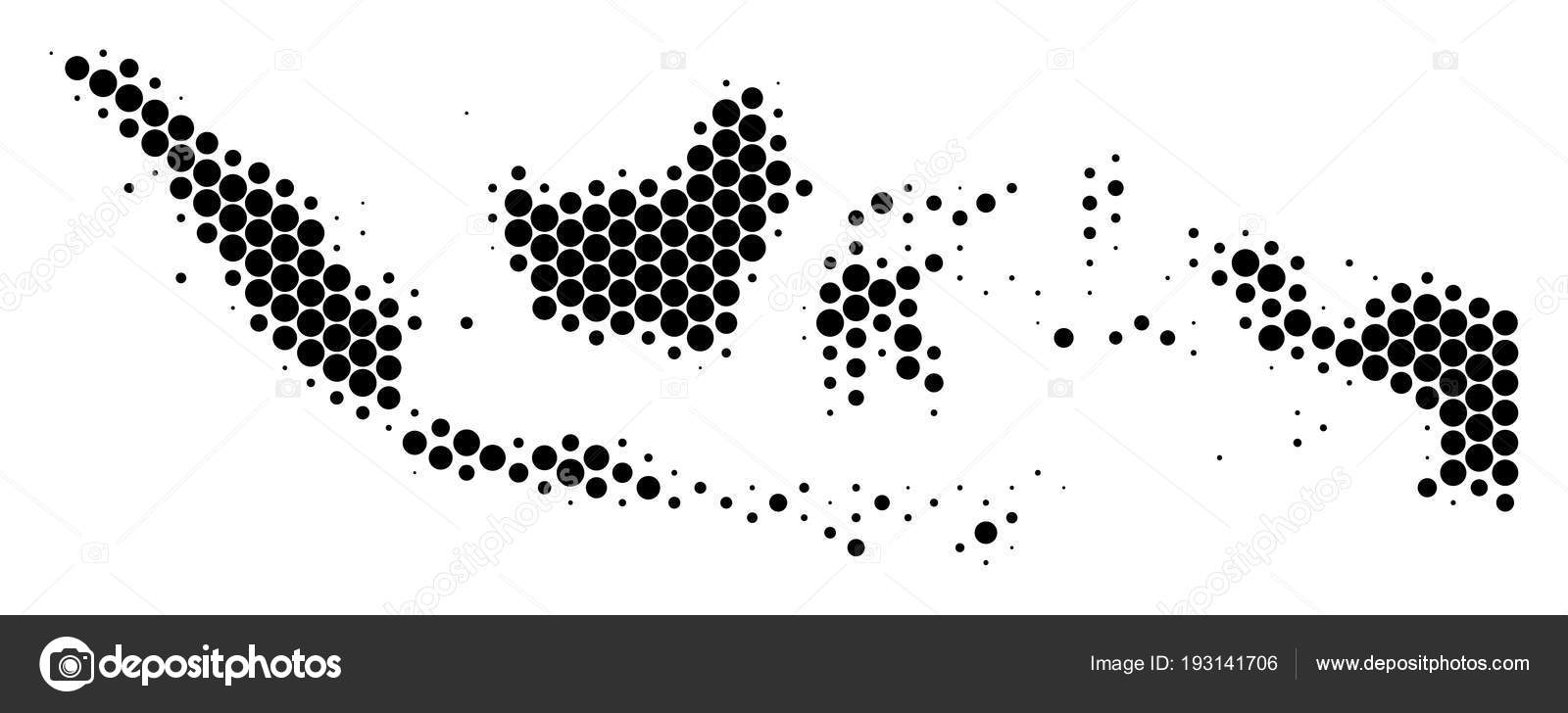 Dot Halftone Indonesia Map — Stock Vector © ahasoft #193141706
