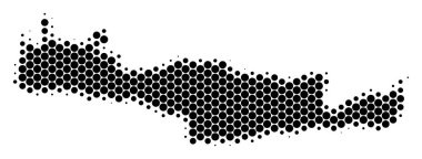 Nokta yarı ton Girit Adası Haritası