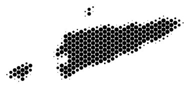 Nokta yarı ton Doğu Timour harita