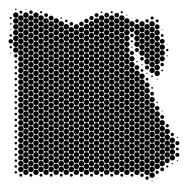 Nokta yarı ton Mısır harita