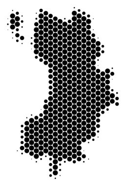 Nokta yarı ton Koh Tao Tayland ada Haritası