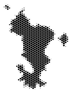 Nokta yarı ton Mayotte Adası Haritası