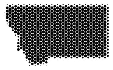 Nokta yarı ton Montana Eyaleti harita