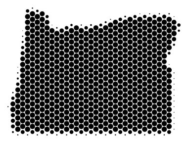 Nokta yarı ton Oregon State harita