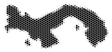 Nokta yarı ton Panama Haritası