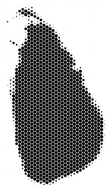 Nokta yarı ton Sri Lanka ada Haritası