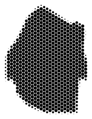 Nokta yarı ton Svaziland Haritası