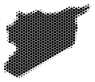 Nokta yarı ton Suriye Haritası