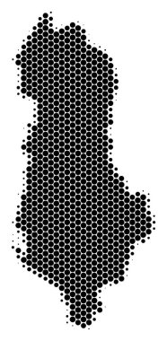 Nokta yarı ton Arnavutluk Haritası