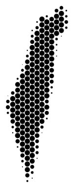 Nokta yarı ton İsrail Haritası