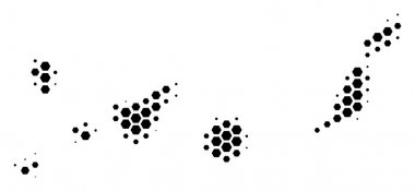 Altıgen yarı ton canarinha İspanya Adaları Haritası