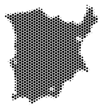 Altıgen yarı ton Koh Samui Haritası