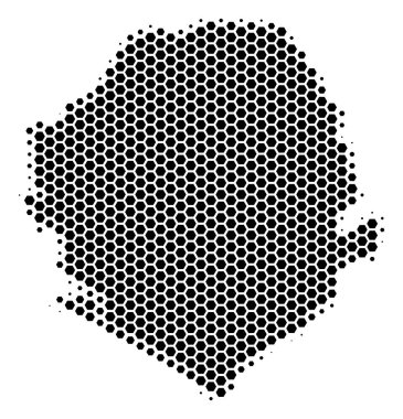 Altıgen yarı ton Sierra Leone Haritası