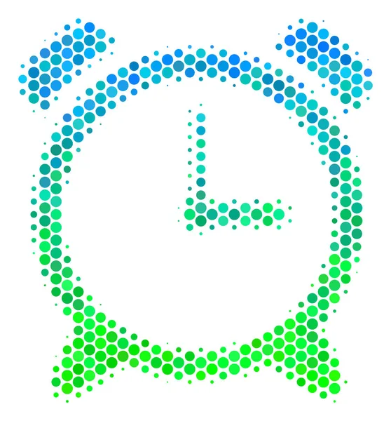 Halvton blå-grön väckarklocka ikonen — Stock vektor
