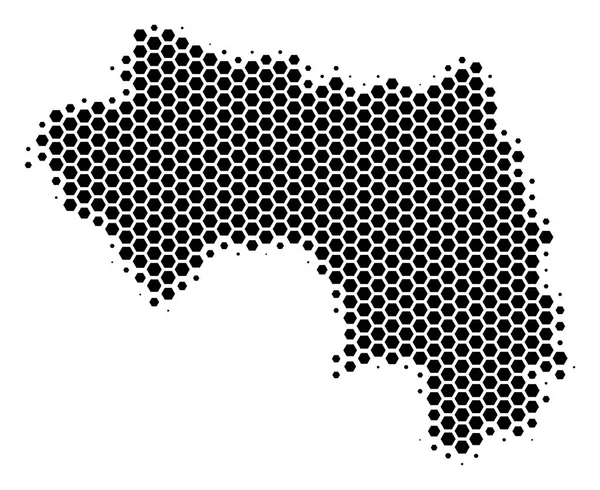 Altıgen yarı ton Afrika Gine Haritası