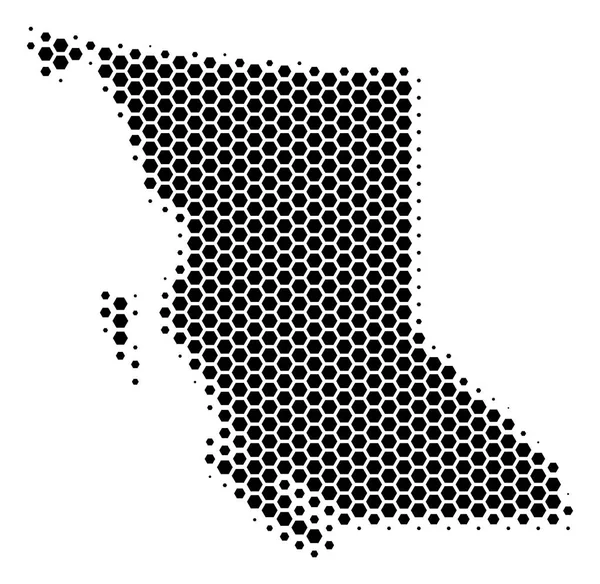 Altıgen yarı ton British Columbia eyaletinde harita