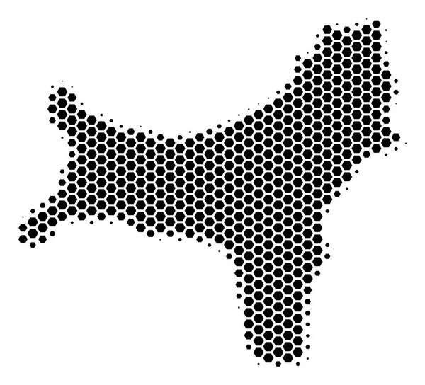 Altıgen yarı ton Christmas Adası Haritası