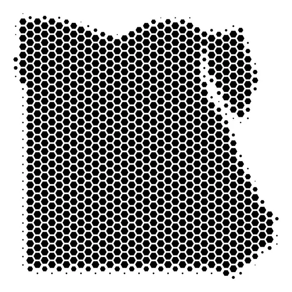 Altıgen yarı ton Mısır harita