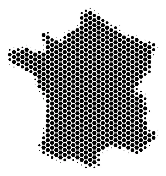 Altıgen yarı ton Fransa: — Stok Vektör