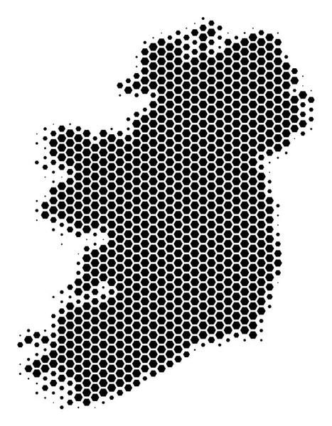 Altıgen yarı ton İrlanda ada Haritası