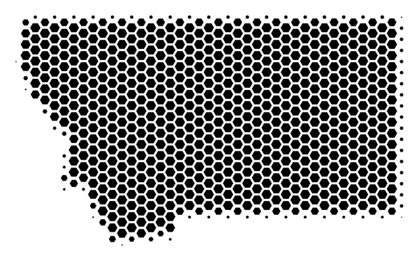 Altıgen yarı ton Montana Eyaleti harita