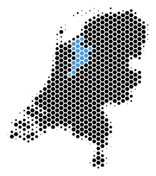 Altıgen noktalı resim Hollanda Haritası