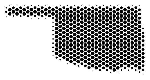 Altıgen yarı ton Oklahoma eyalet harita