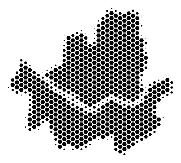 Altıgen yarı ton Seoul şehir haritası