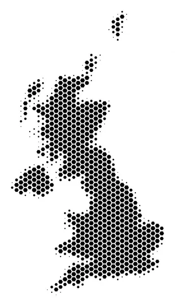 Altıgen yarı ton İngiltere harita