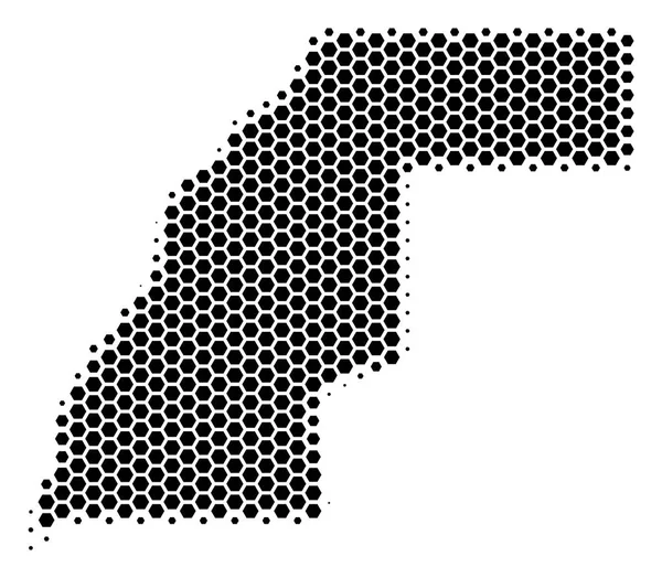 Altıgen yarı ton Batı Sahra harita