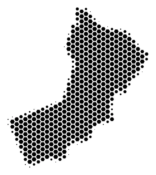 Altıgen yarı ton Yemen harita