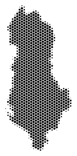 Altıgen yarı ton Arnavutluk Haritası