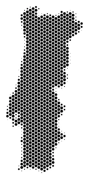 Altıgen yarı ton Portekiz Haritası