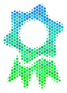 Yarı ton mavi-yeşil Ödülü simgesi