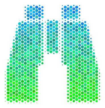 Yarı ton mavi-yeşil bulmak dürbün simgesi
