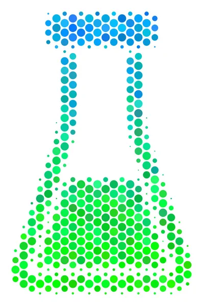 Yarı ton mavi-yeşil şişe simgesi — Stok Vektör