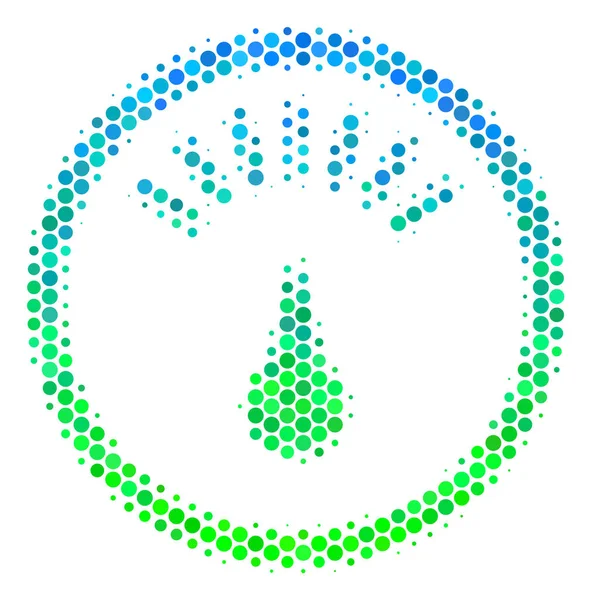Піктограма напівтону синьо-зеленого калібру — стоковий вектор