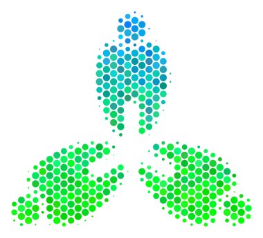 Yarı ton mavi-yeşil Stomatology simgesi