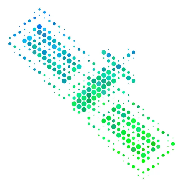 Μεσοτονικό μπλε-πράσινο δορυφορική εικόνα — Διανυσματικό Αρχείο