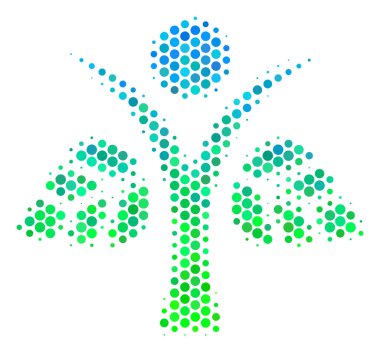 Yarı ton mavi-yeşil Eco adam simgesi