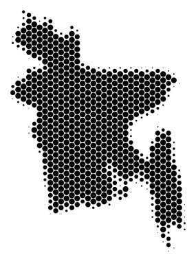 Nokta yarı ton Bangladeş Haritası