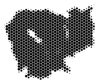 Nokta yarı ton Kamboçya Haritası