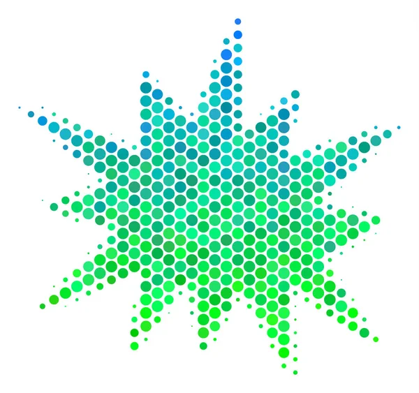 Μεσοτονικό Bang μπλε-πράσινο εικονίδιο — Διανυσματικό Αρχείο