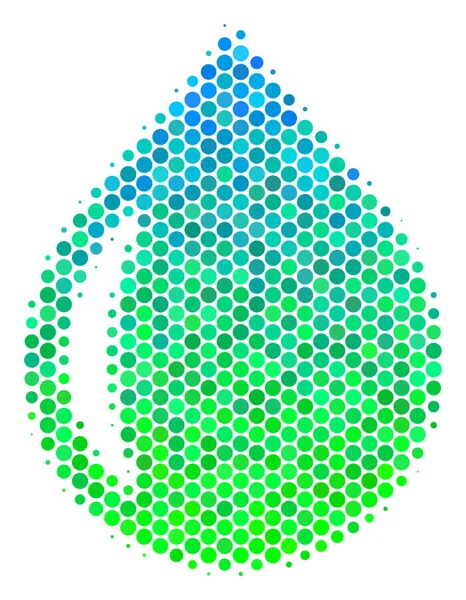 Сине-зеленая икона капли — стоковый вектор
