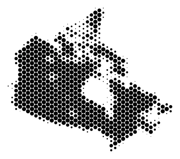 Carte de Dot Halftone Canada — Image vectorielle